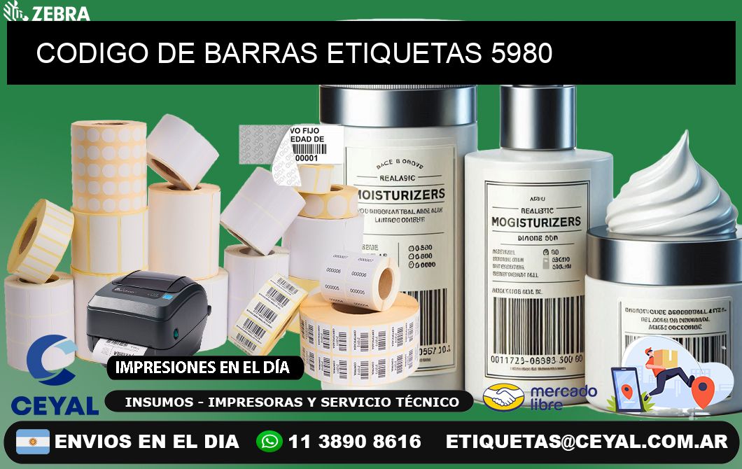 CODIGO DE BARRAS ETIQUETAS 5980