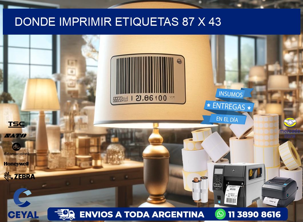 DONDE IMPRIMIR ETIQUETAS 87 x 43