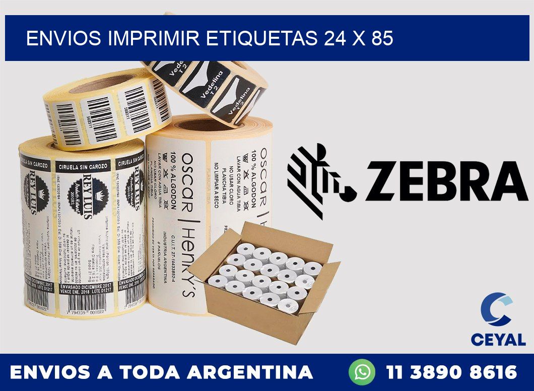 ENVIOS IMPRIMIR ETIQUETAS 24 x 85