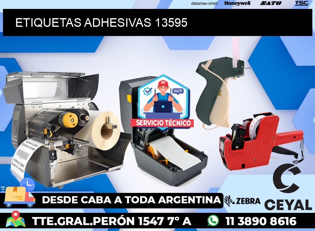 ETIQUETAS ADHESIVAS 13595