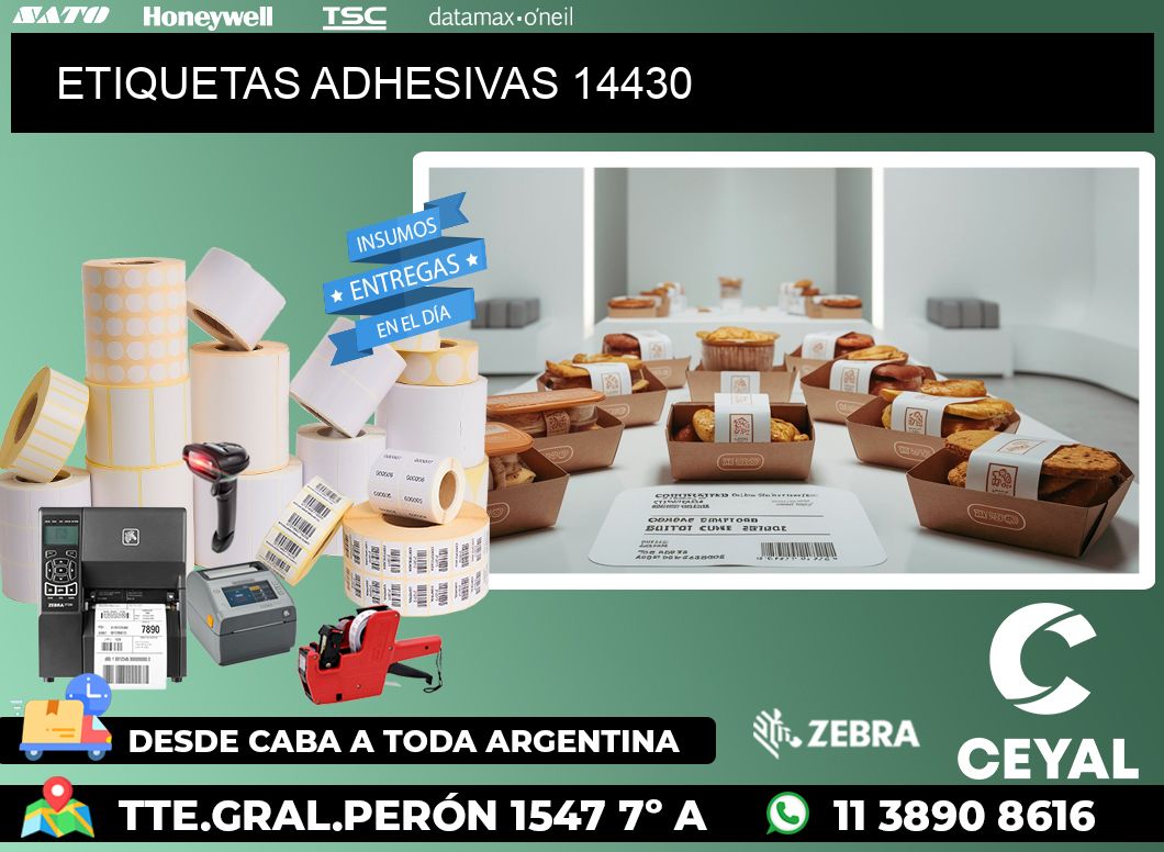 ETIQUETAS ADHESIVAS 14430