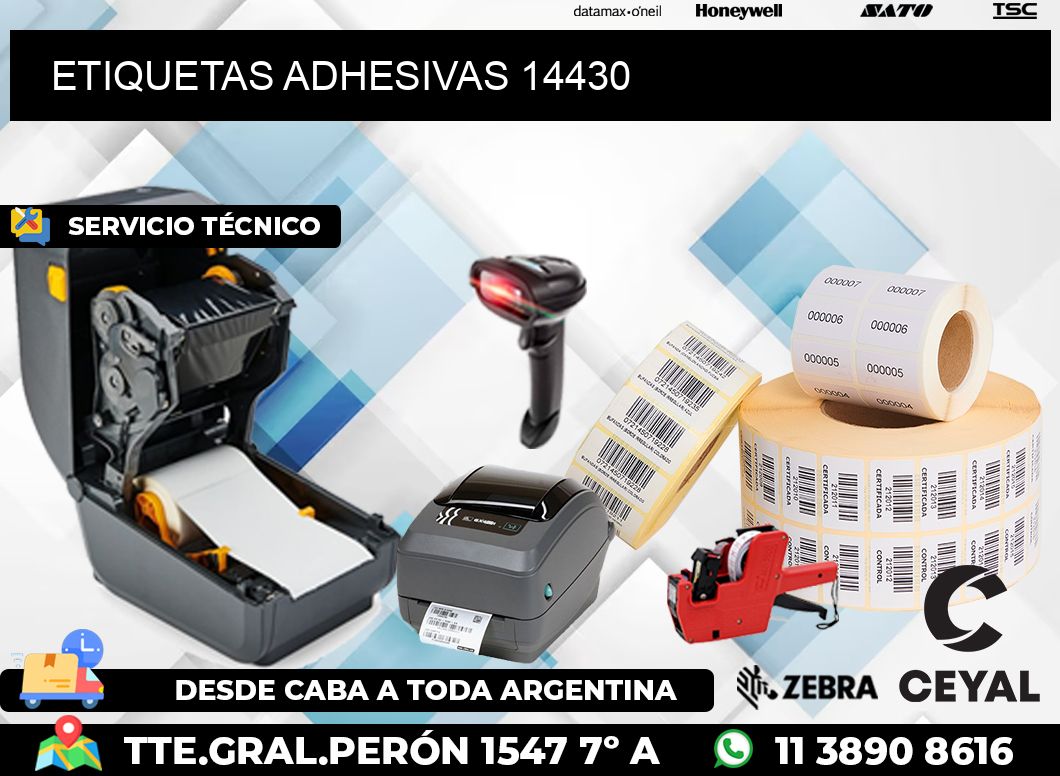 ETIQUETAS ADHESIVAS 14430