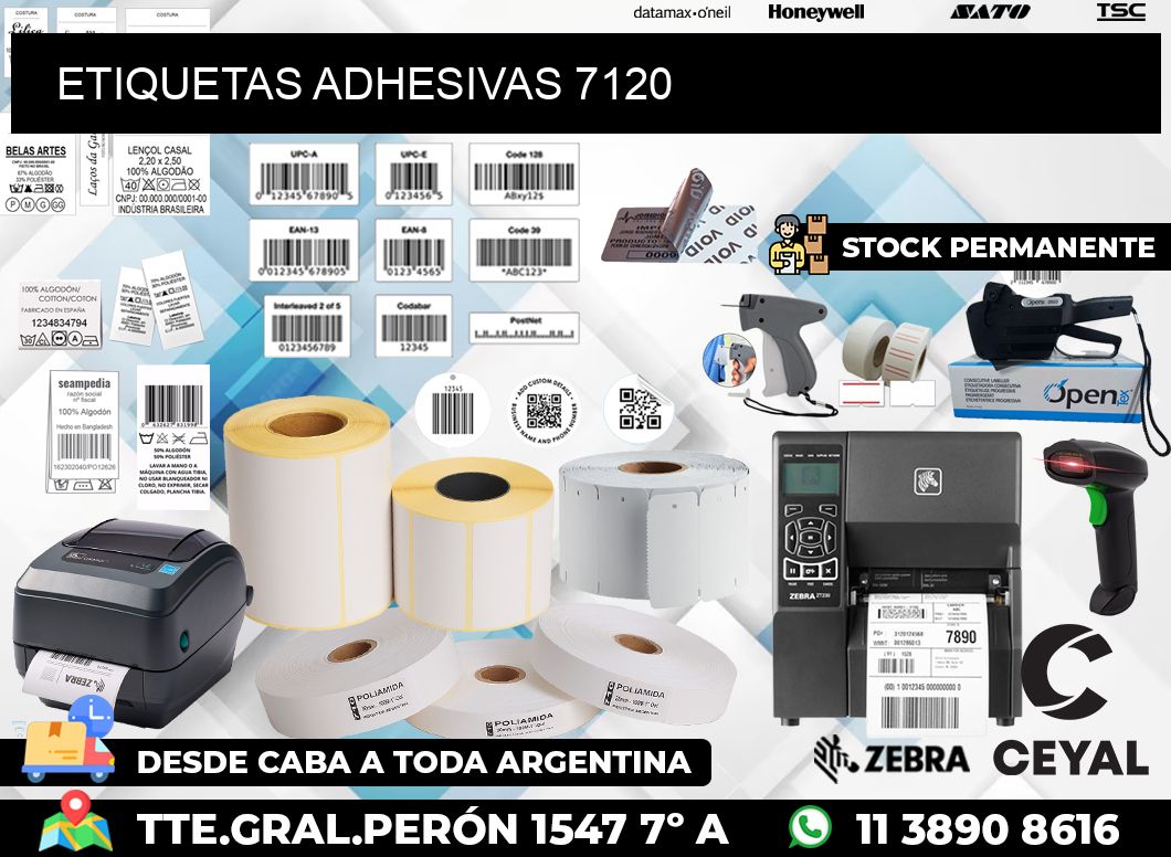 ETIQUETAS ADHESIVAS 7120