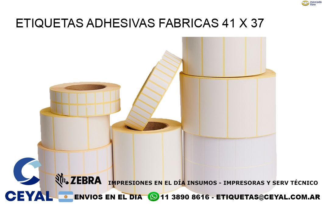 ETIQUETAS ADHESIVAS FABRICAS 41 x 37