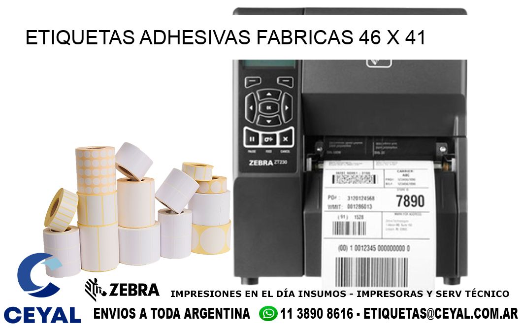 ETIQUETAS ADHESIVAS FABRICAS 46 x 41