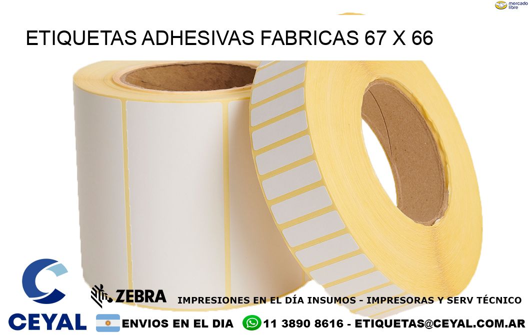 ETIQUETAS ADHESIVAS FABRICAS 67 x 66