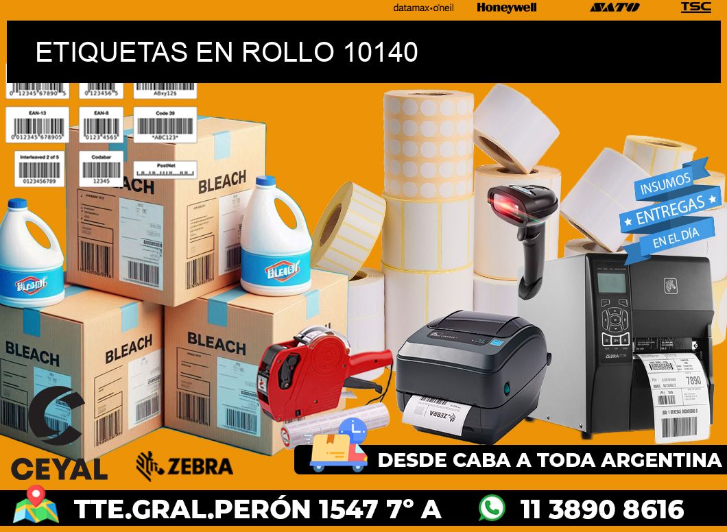 ETIQUETAS EN ROLLO 10140