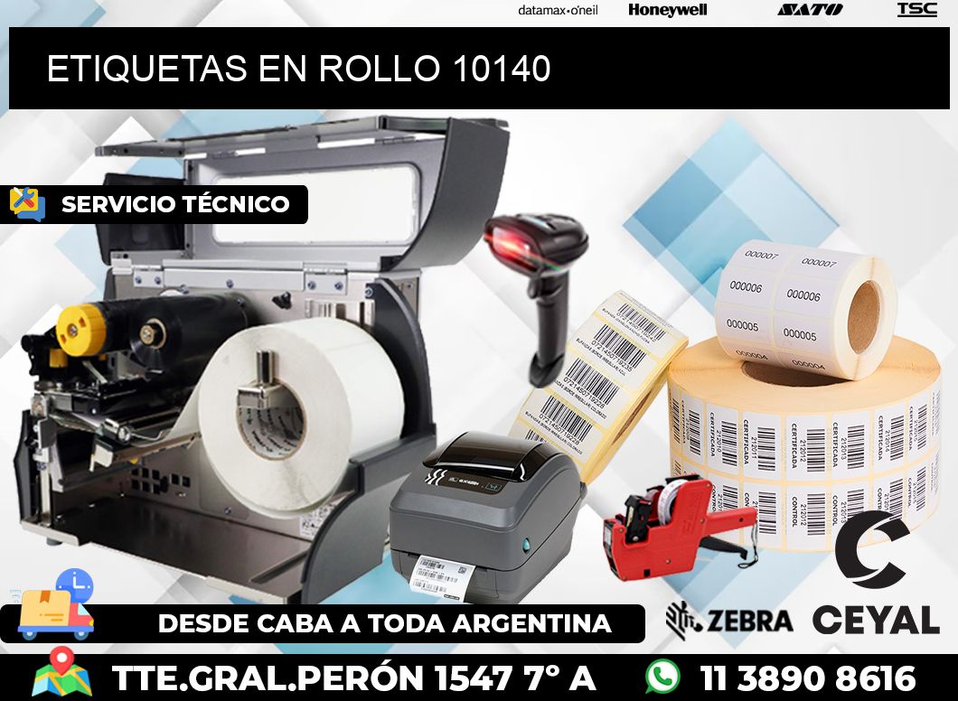 ETIQUETAS EN ROLLO 10140