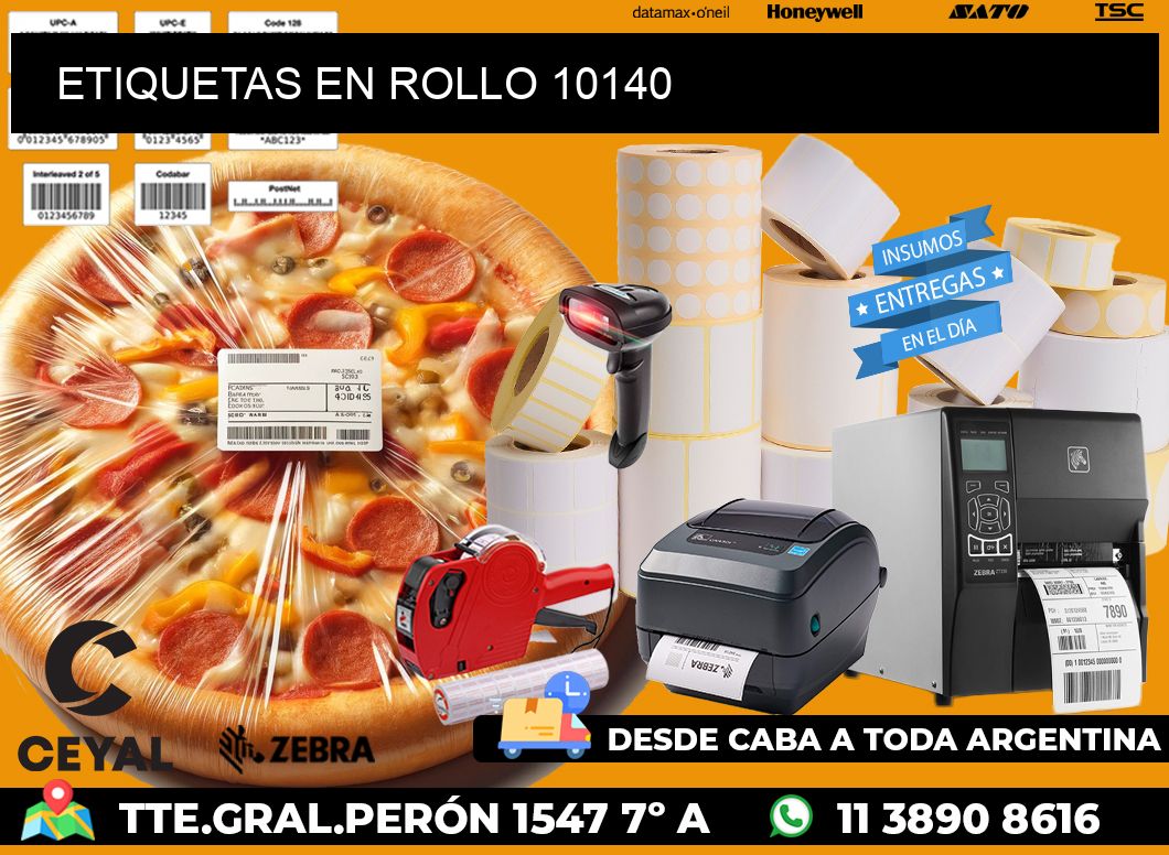 ETIQUETAS EN ROLLO 10140