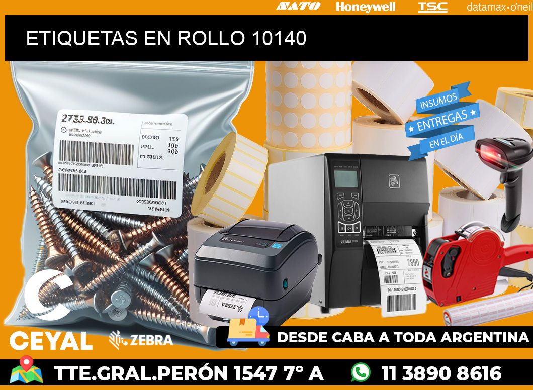 ETIQUETAS EN ROLLO 10140