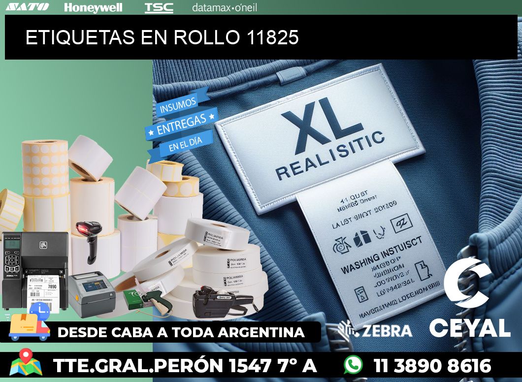 ETIQUETAS EN ROLLO 11825