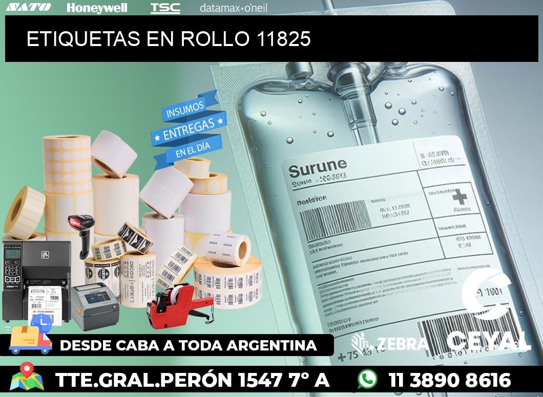 ETIQUETAS EN ROLLO 11825