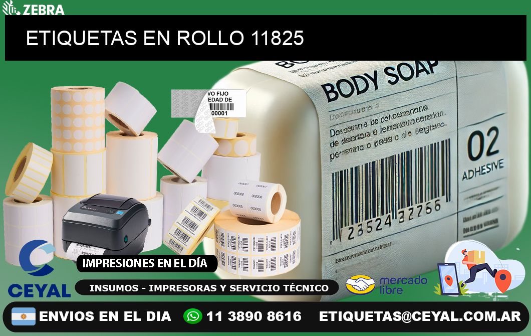 ETIQUETAS EN ROLLO 11825