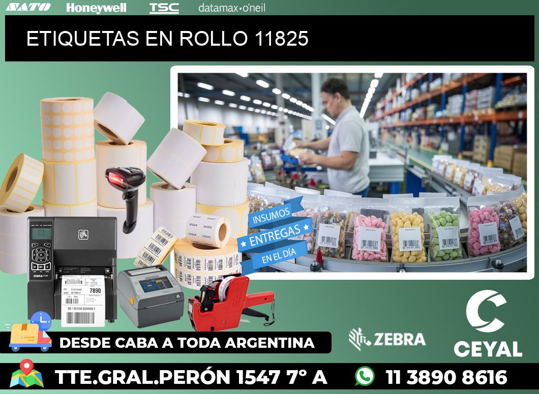 ETIQUETAS EN ROLLO 11825