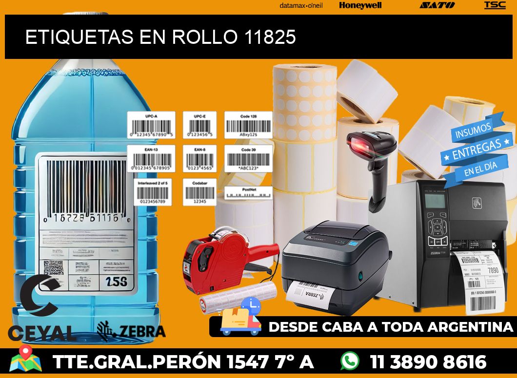 ETIQUETAS EN ROLLO 11825