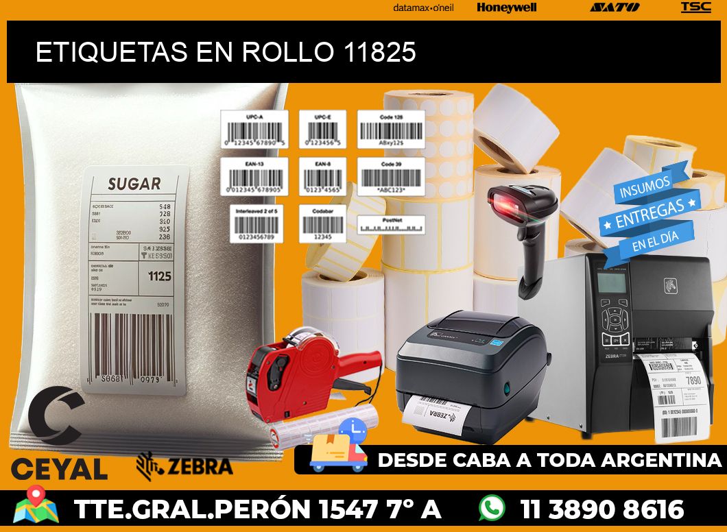 ETIQUETAS EN ROLLO 11825