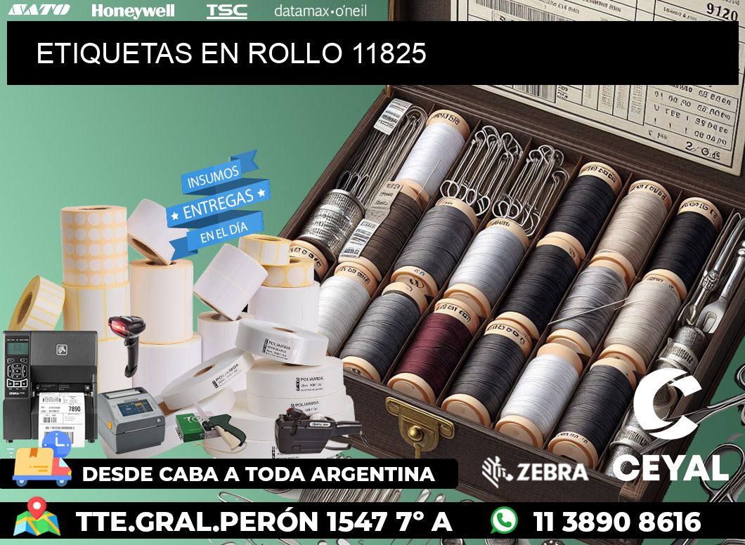 ETIQUETAS EN ROLLO 11825