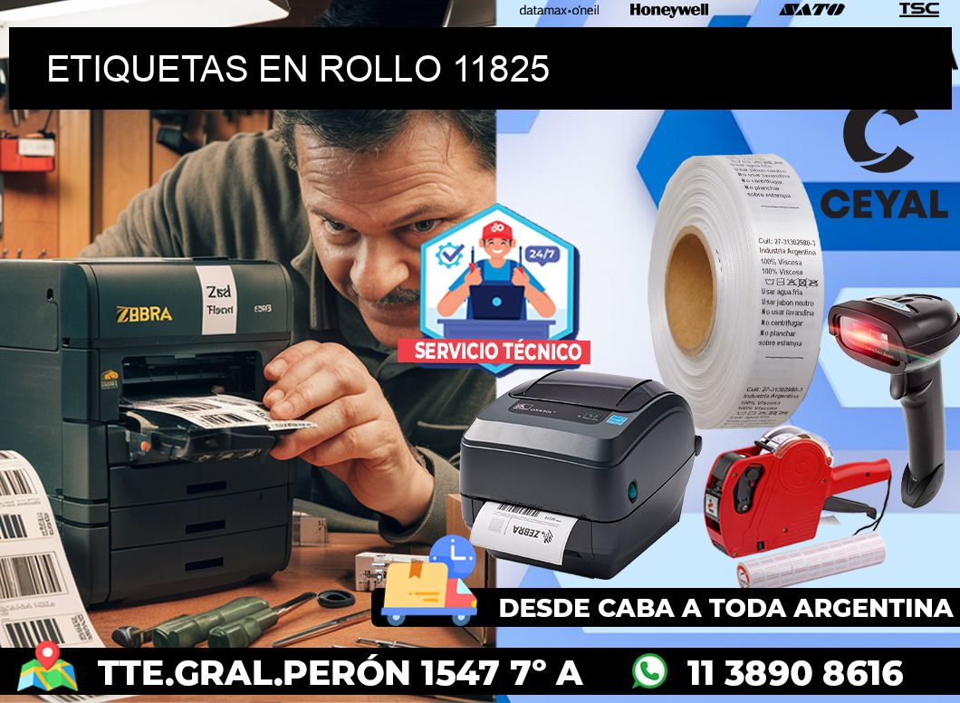 ETIQUETAS EN ROLLO 11825