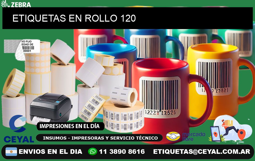 ETIQUETAS EN ROLLO 120