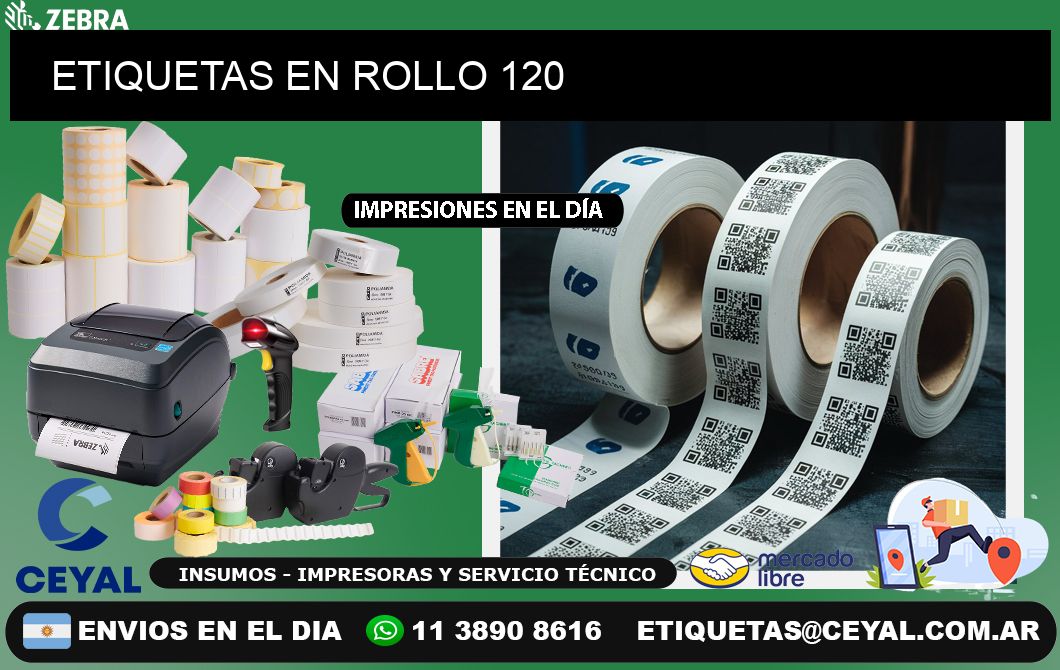 ETIQUETAS EN ROLLO 120