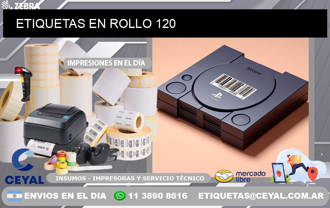 ETIQUETAS EN ROLLO 120