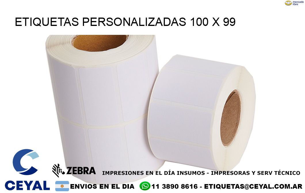 ETIQUETAS PERSONALIZADAS 100 x 99