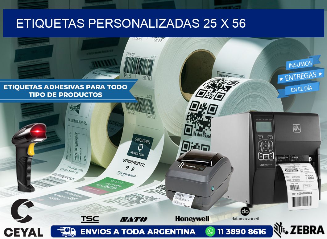 ETIQUETAS PERSONALIZADAS 25 x 56