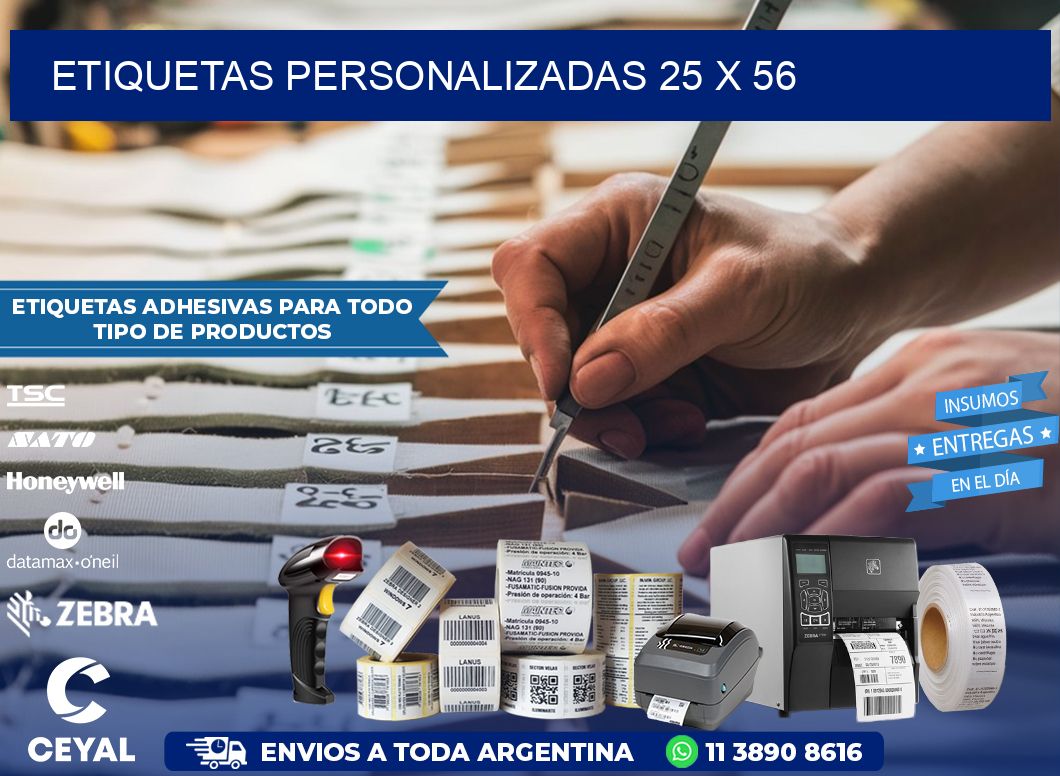 ETIQUETAS PERSONALIZADAS 25 x 56