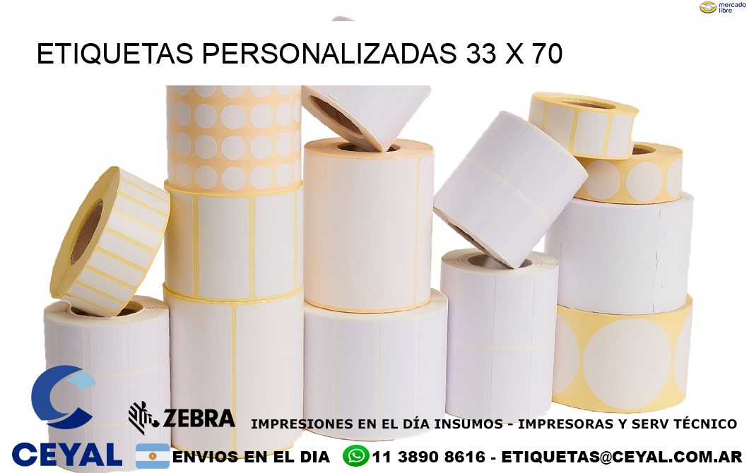 ETIQUETAS PERSONALIZADAS 33 x 70