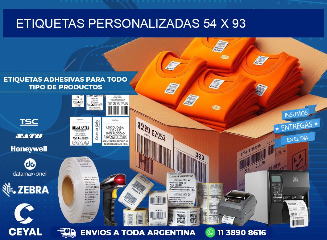 ETIQUETAS PERSONALIZADAS 54 x 93