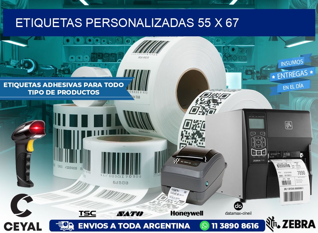 ETIQUETAS PERSONALIZADAS 55 x 67