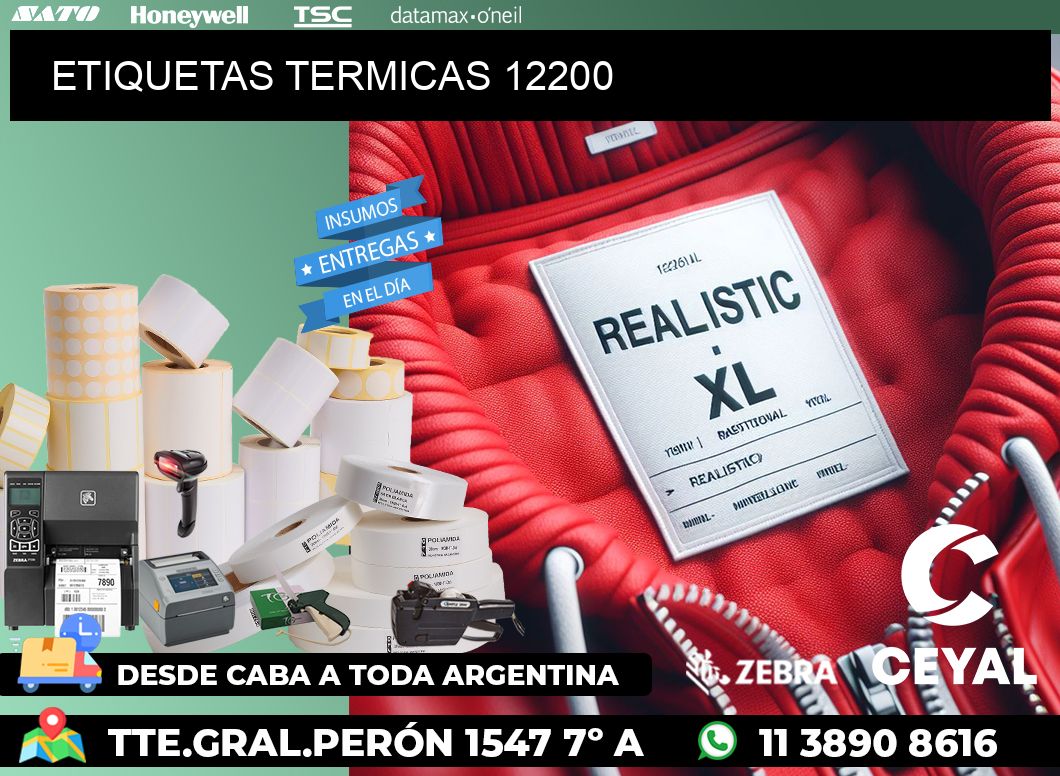 ETIQUETAS TERMICAS 12200