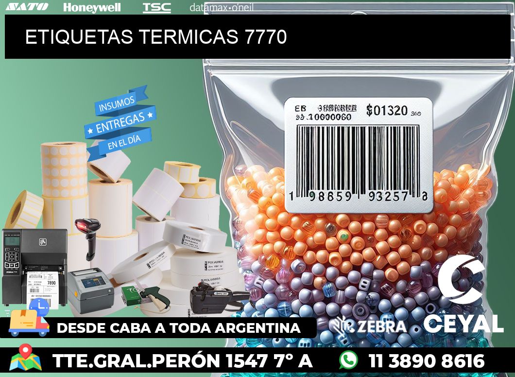 ETIQUETAS TERMICAS 7770