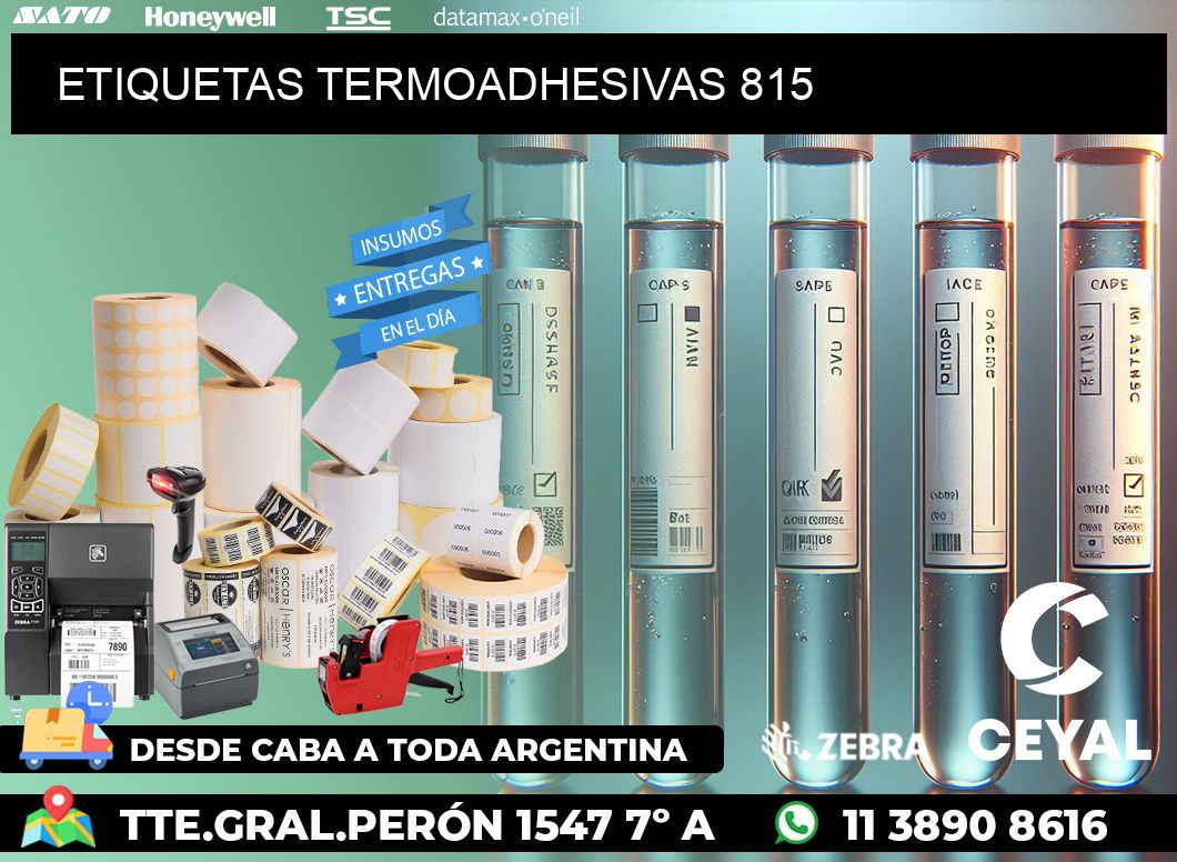 ETIQUETAS TERMOADHESIVAS 815