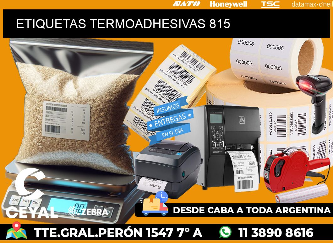 ETIQUETAS TERMOADHESIVAS 815