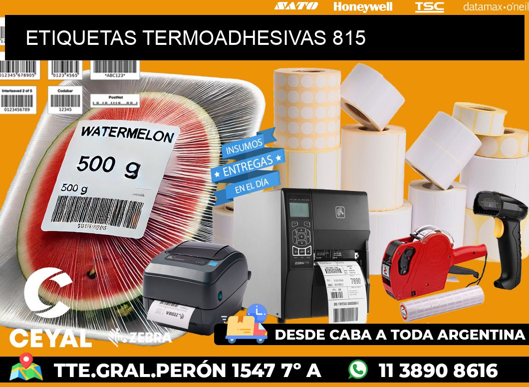 ETIQUETAS TERMOADHESIVAS 815