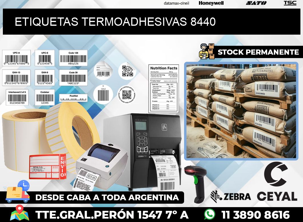 ETIQUETAS TERMOADHESIVAS 8440