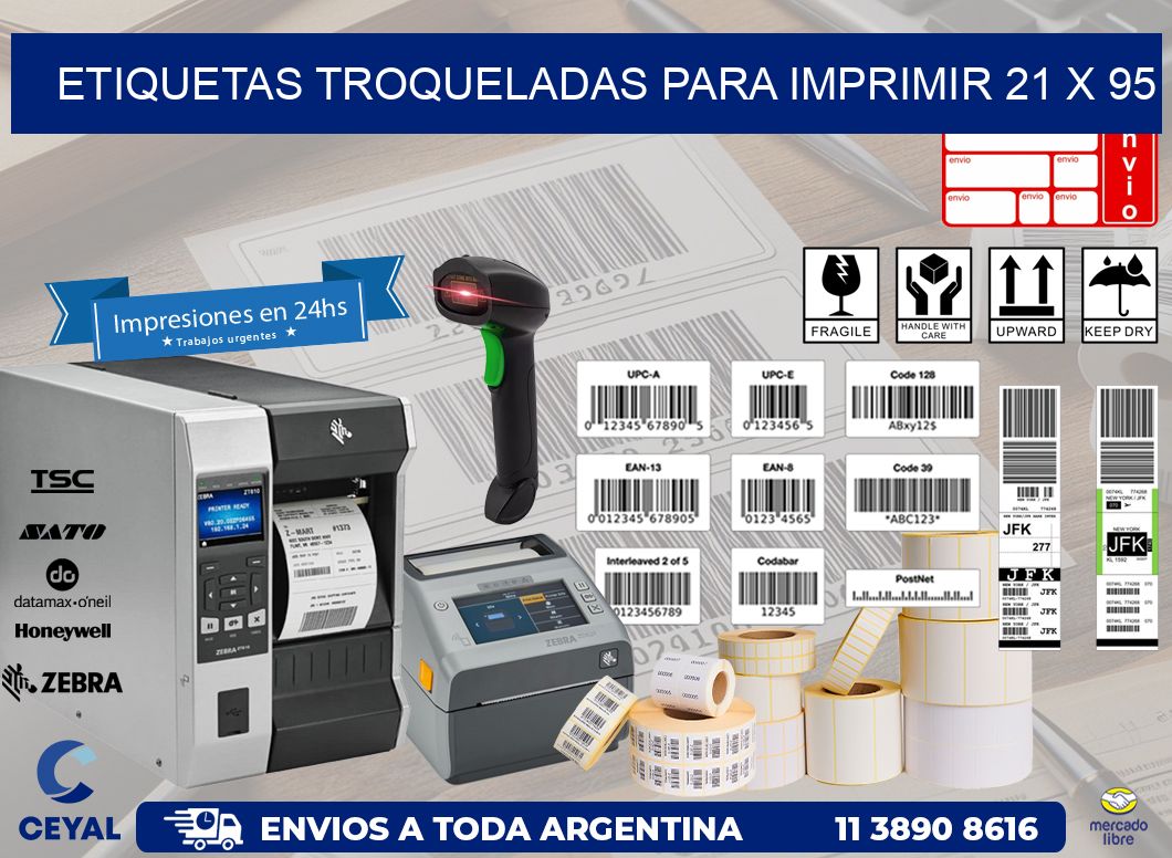 ETIQUETAS TROQUELADAS PARA IMPRIMIR 21 x 95