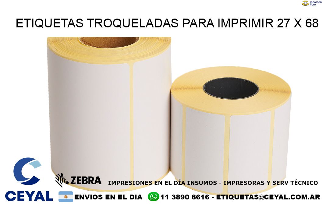 ETIQUETAS TROQUELADAS PARA IMPRIMIR 27 x 68