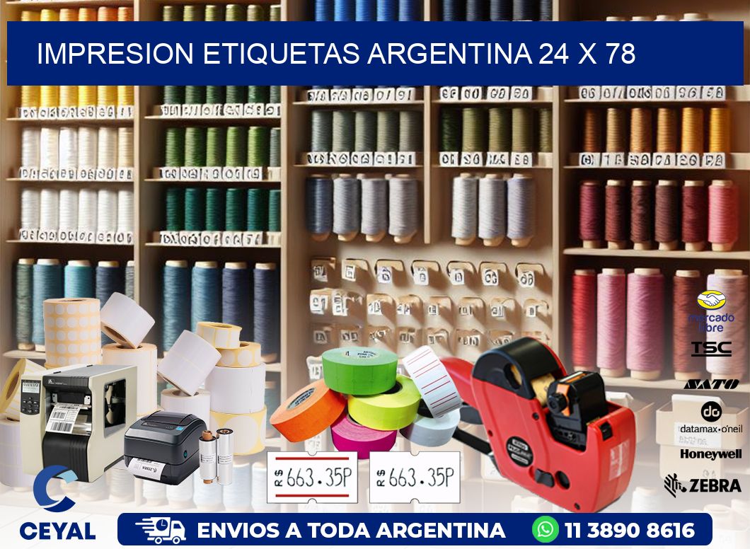 IMPRESION ETIQUETAS ARGENTINA 24 x 78