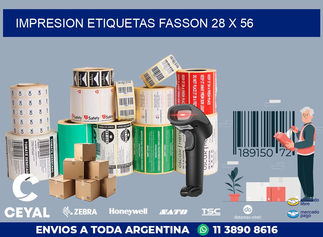 IMPRESION ETIQUETAS FASSON 28 x 56