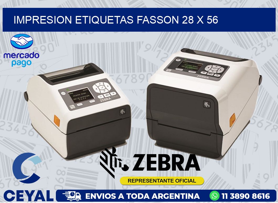 IMPRESION ETIQUETAS FASSON 28 x 56