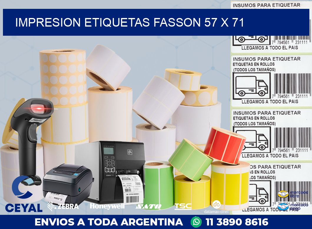 IMPRESION ETIQUETAS FASSON 57 x 71