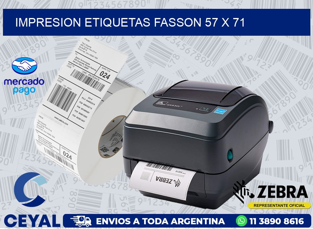 IMPRESION ETIQUETAS FASSON 57 x 71