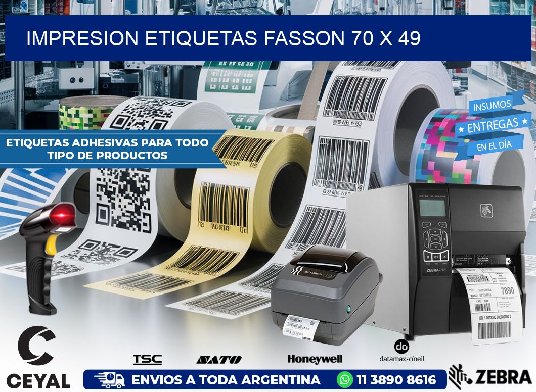 IMPRESION ETIQUETAS FASSON 70 x 49