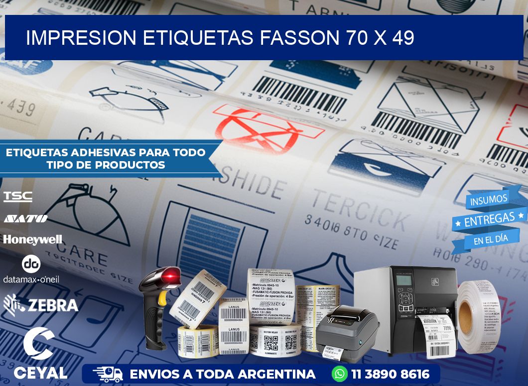 IMPRESION ETIQUETAS FASSON 70 x 49