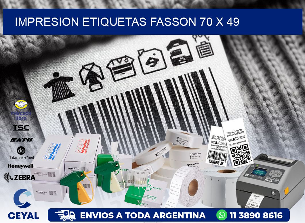 IMPRESION ETIQUETAS FASSON 70 x 49