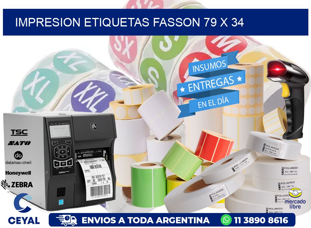 IMPRESION ETIQUETAS FASSON 79 x 34