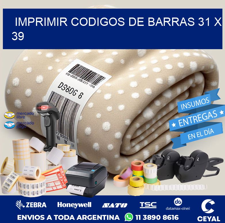 IMPRIMIR CODIGOS DE BARRAS 31 x 39