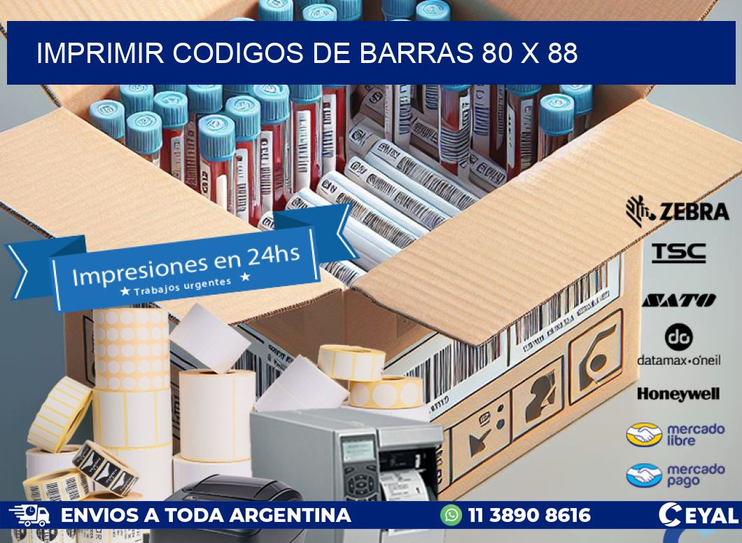 IMPRIMIR CODIGOS DE BARRAS 80 x 88